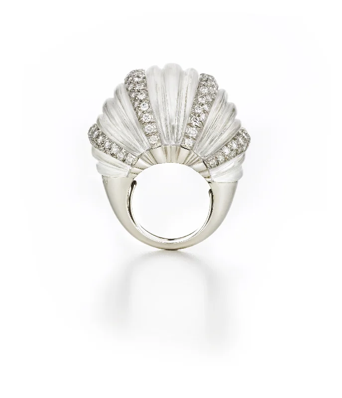 women luxury rings -Hutton Ring, Rock Crystal