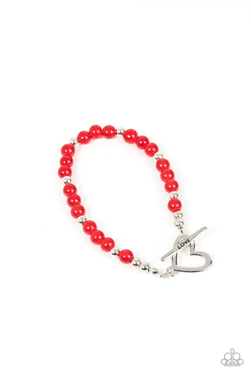 women cuff bangles -Following My Heart Red Bracelet