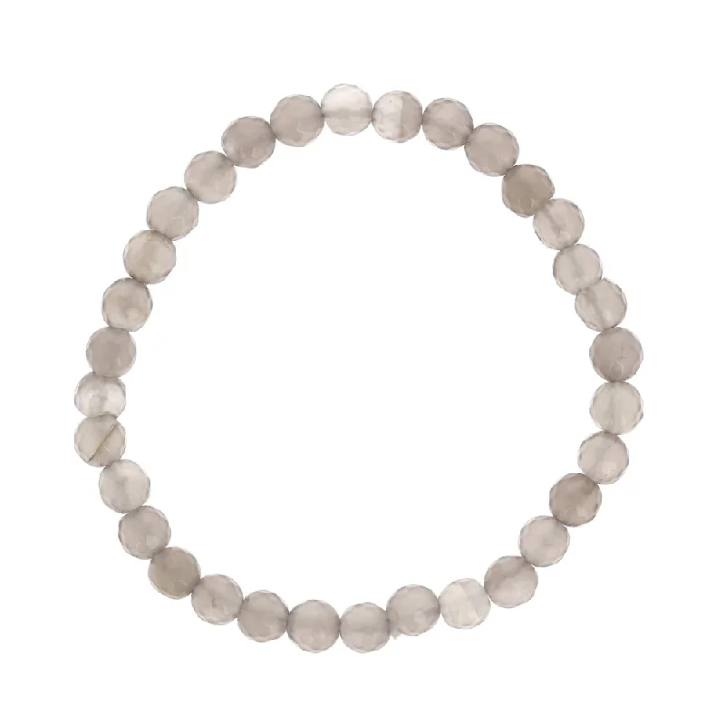 women personalized bracelets -6mm Stone Stretch Bracelet