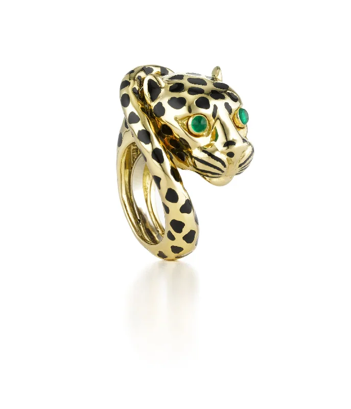 women ruby rings -Leopard Ring, Wrapped Tail