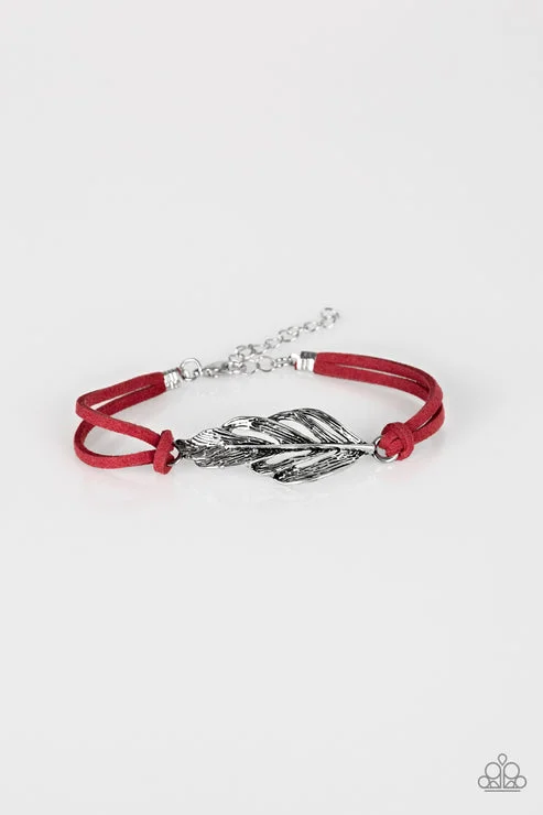 women statement bracelets -Faster Than Flight Red Bracelet