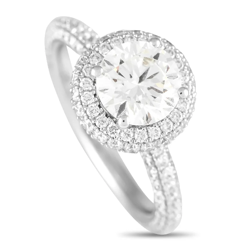 classic solitaire engagement rings -LB Exclusive 14K White Gold 2.69ct Lab Grown Diamond Ring MF34-111224