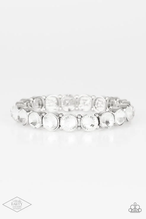 women gemstone charm bracelets -Sugar-Coated Sparkle White Bracelet