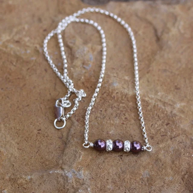 women short necklaces -Sparkly Swarovski beads and pearls necklace