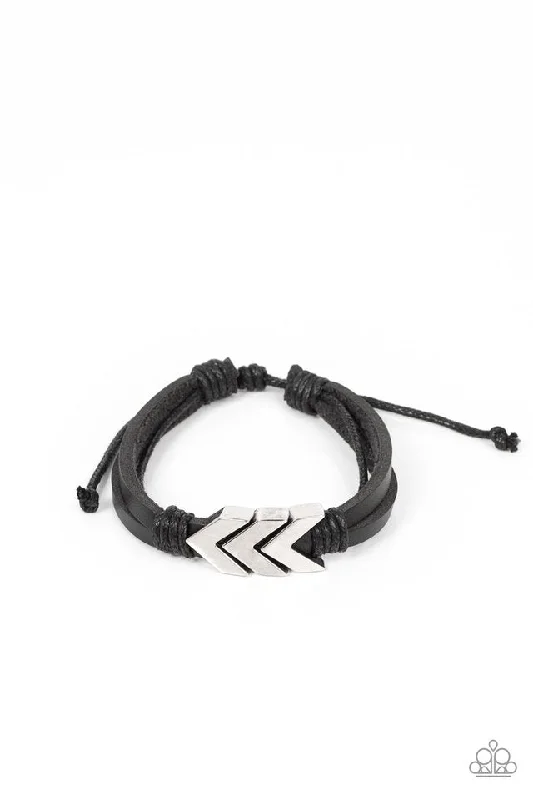 women vintage bracelets -Arrow Pharaoh Black Urban Bracelet