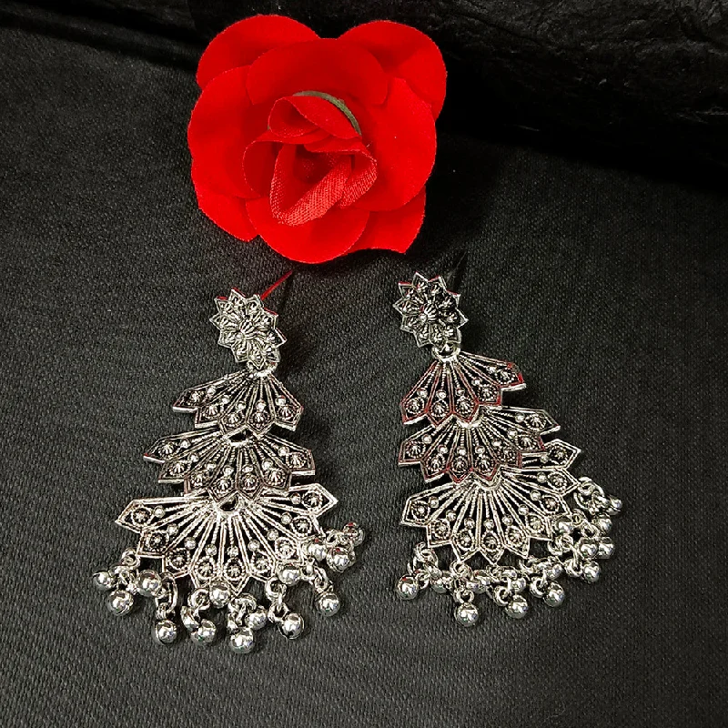 women vintage earrings -Bhavi Jewels Oxidised Plated Dangler Earrings