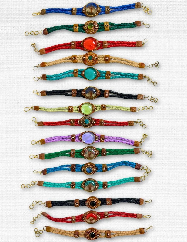 women chunky bracelets -Handcrafted Leather Bracelets