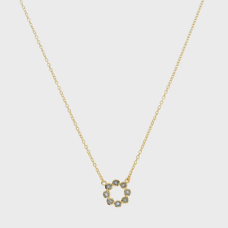 women cross necklaces -Ortigia Mini Labradorite & Gold Vermeil Necklace