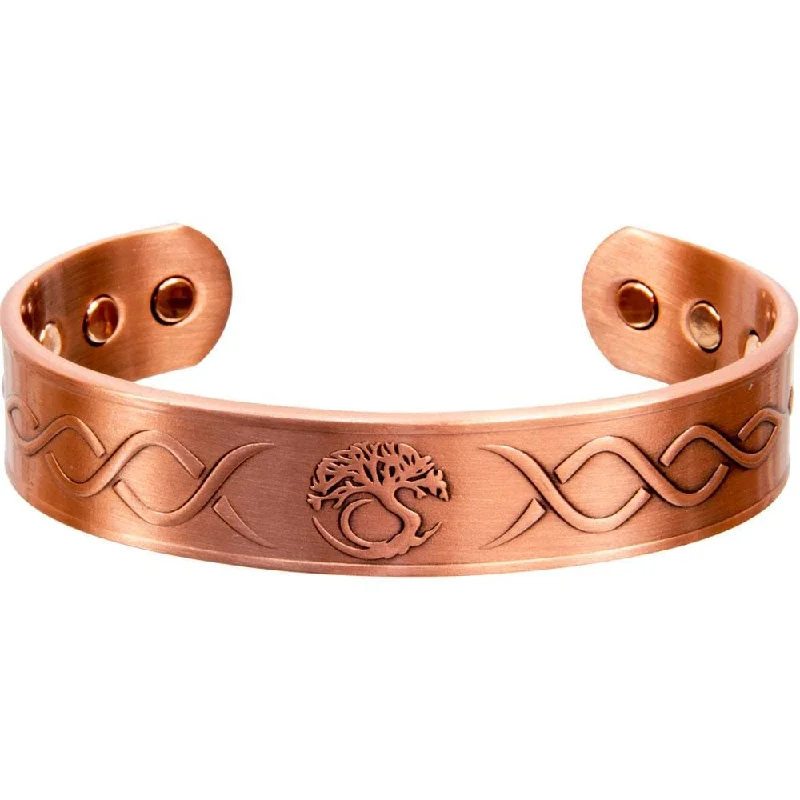 women adjustable bracelets -Antique Copper Magnetic Bracelet - Tree of Life