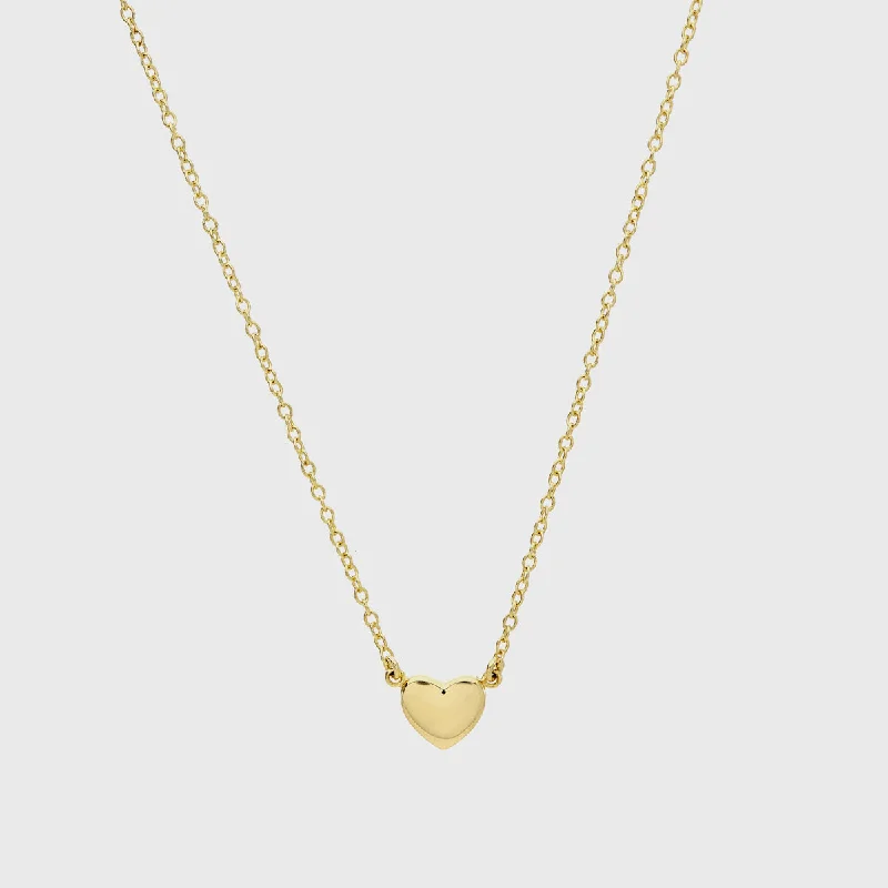 women inspirational necklaces -Verona Gold Vermeil Full Heart Necklace