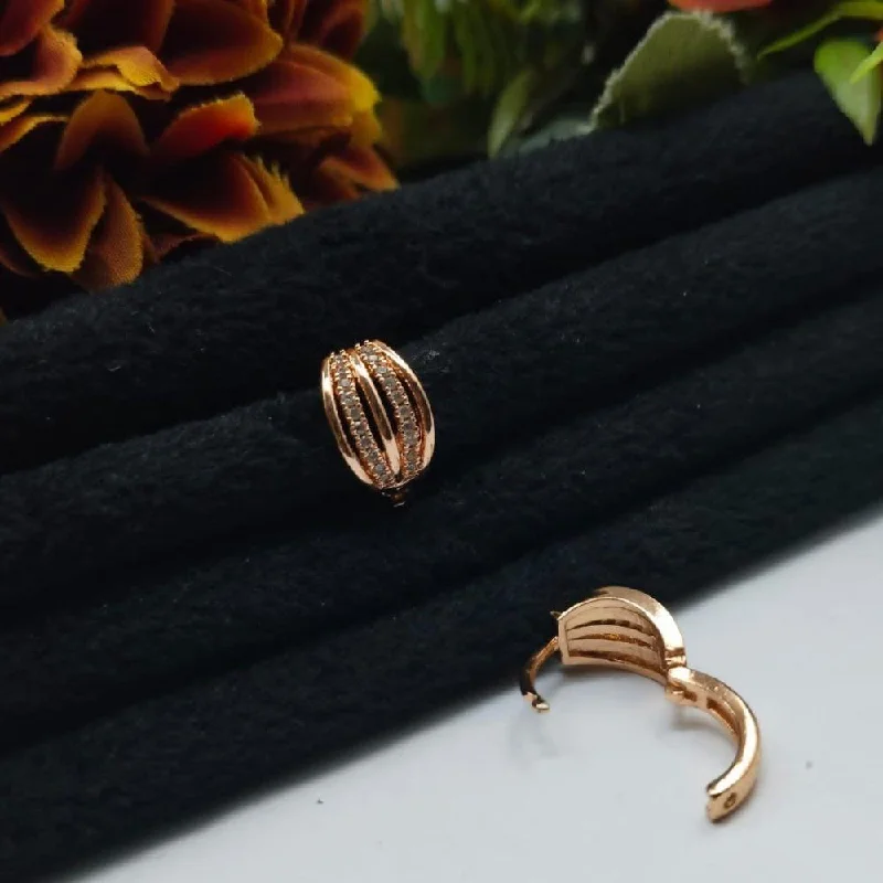 women oversized stud earrings -Aamrapali Rose Gold Plated Austrian Stone Stud Earrings