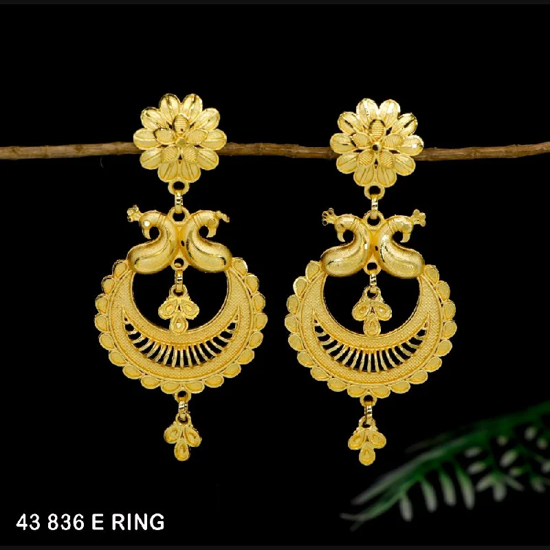 women diamond stud earrings -Mahavir Gold Plated Dangler Earrings