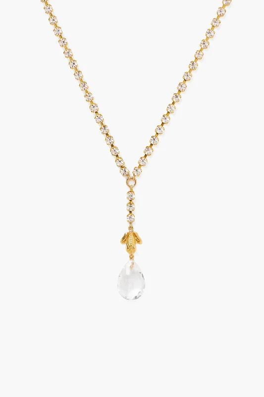 women chunky necklaces -Pippa Drop Necklace Crystal