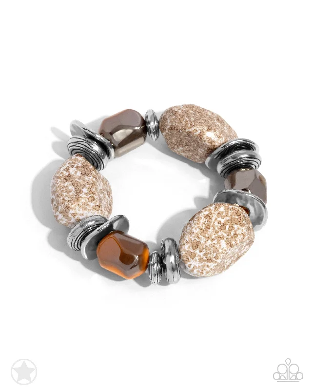 women birthstone bangles -Glaze Of Glory Brown/Peach Bracelet