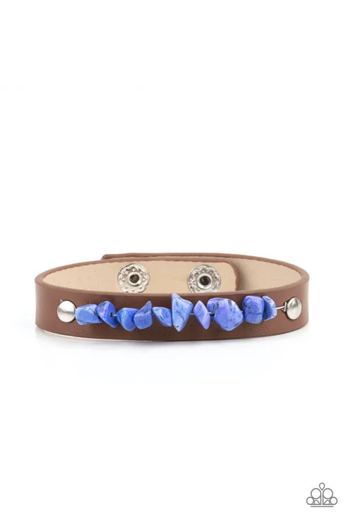 women stackable bracelets -Pebble Paradise Blue Urban Bracelet