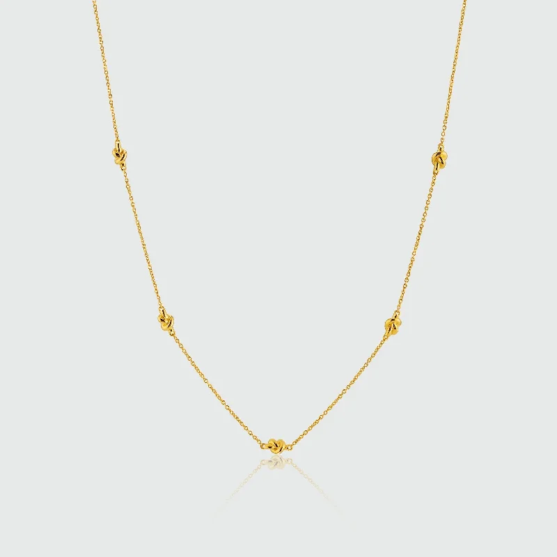 women infinity necklaces -St Ives Gold Vermeil Knot Necklace