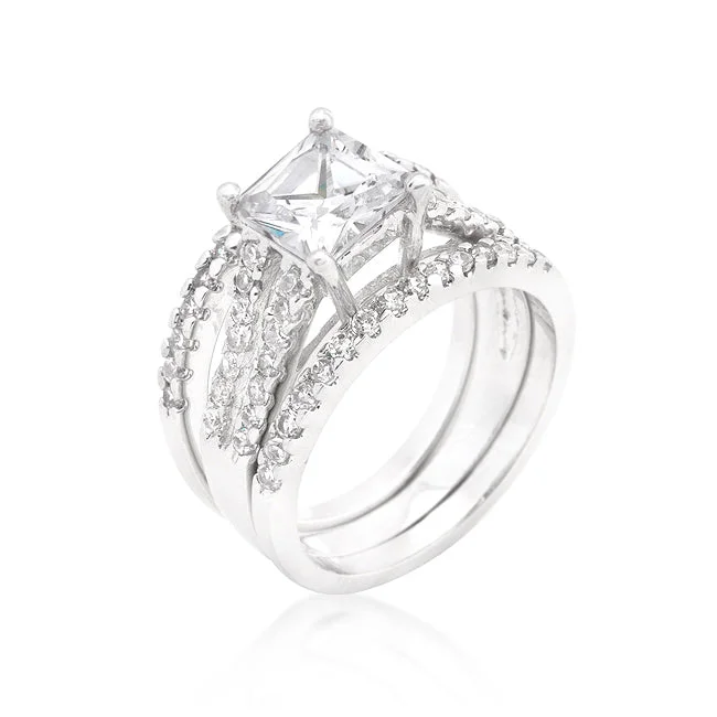 women platinum rings -R08296R-C01