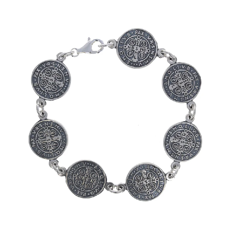 women double chain bracelets -St Benedict Bracelet