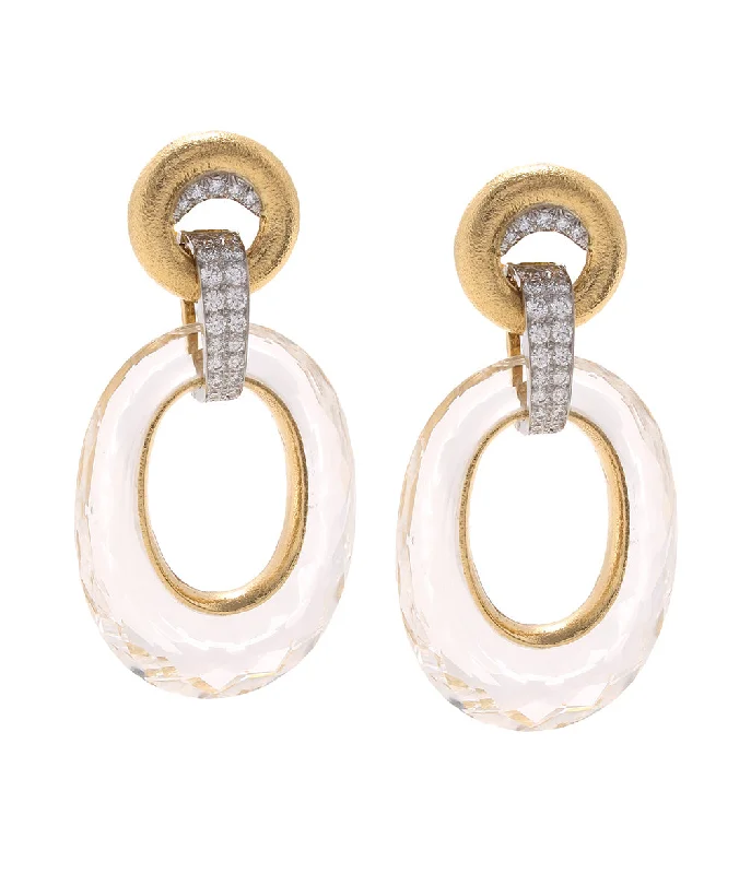 women diamond rings -Crystal Hoop Earrings