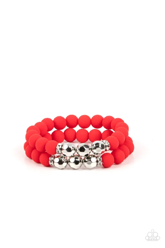 women engraved bracelets -Dip And Dive Red Bracelet