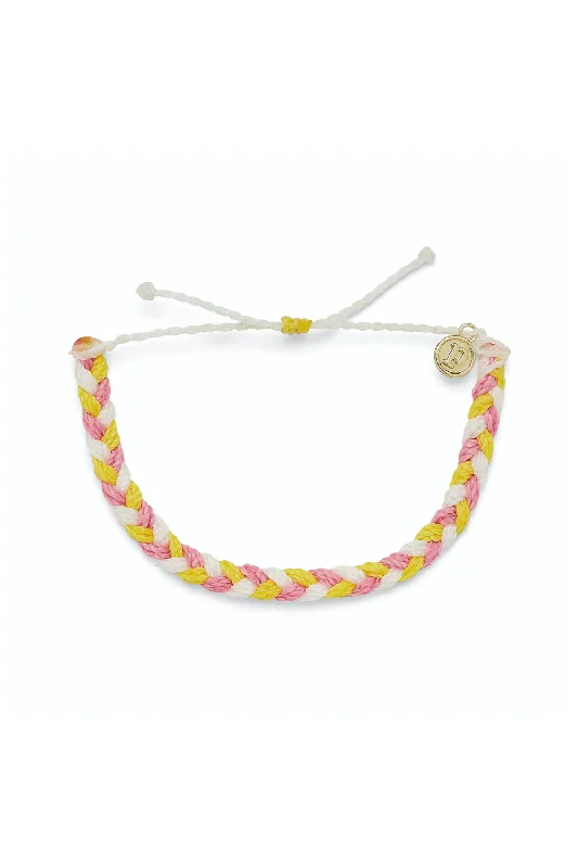 women romantic bangles -MULTI BRAIDED BRACELET | STRAWBERRY LEMONADE