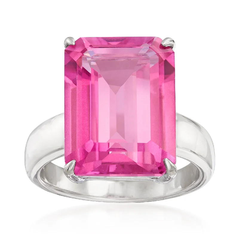 diamond engagement rings -Ross-Simons Pink Topaz Ring in Sterling Silver