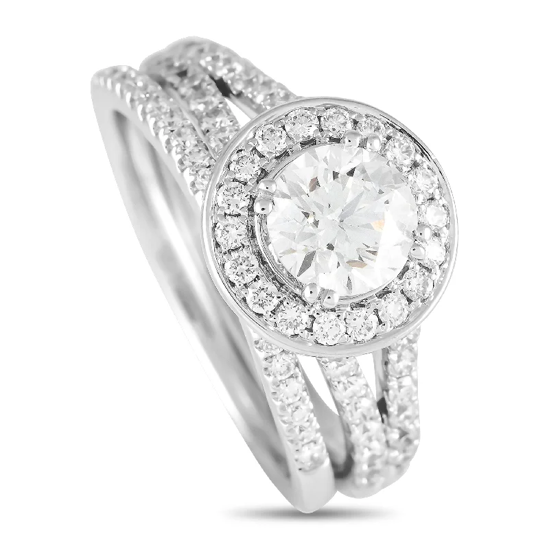 platinum solitaire engagement rings -LB Exclusive 14K White Gold 1.75ct Lab Grown Diamond Ring MF11-111324