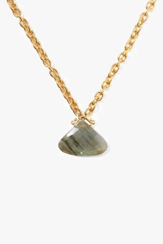 women natural stone necklaces -Augustine Necklace Labradorite