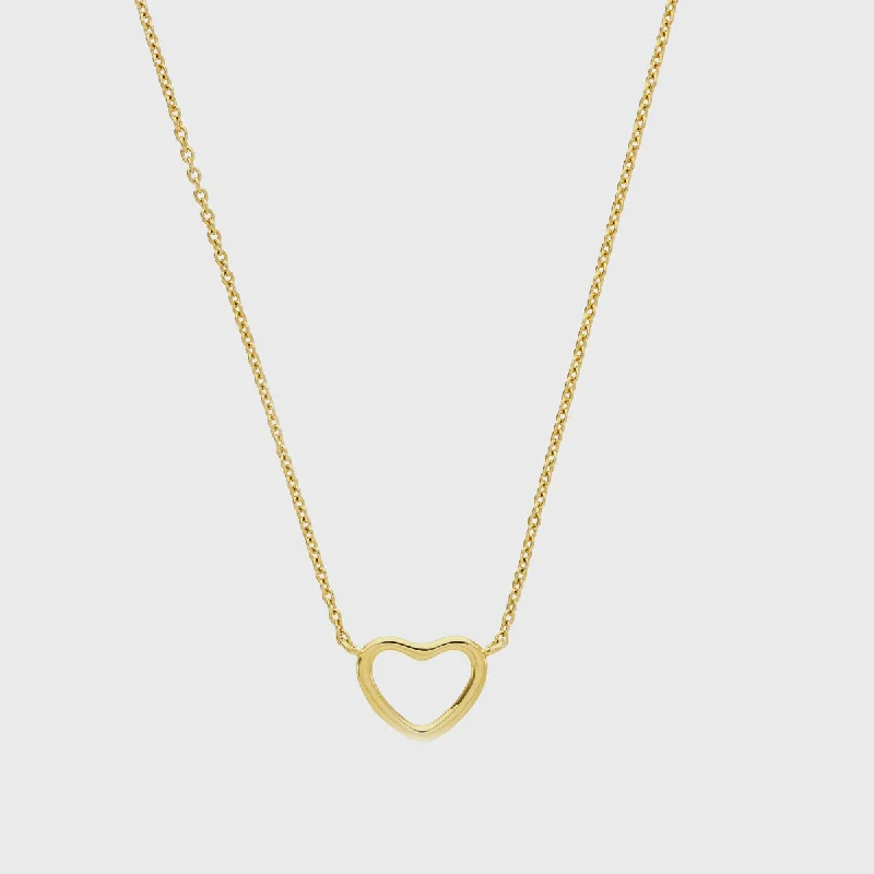 women large pendant necklaces -Verona Gold Vermeil Love Heart Necklace