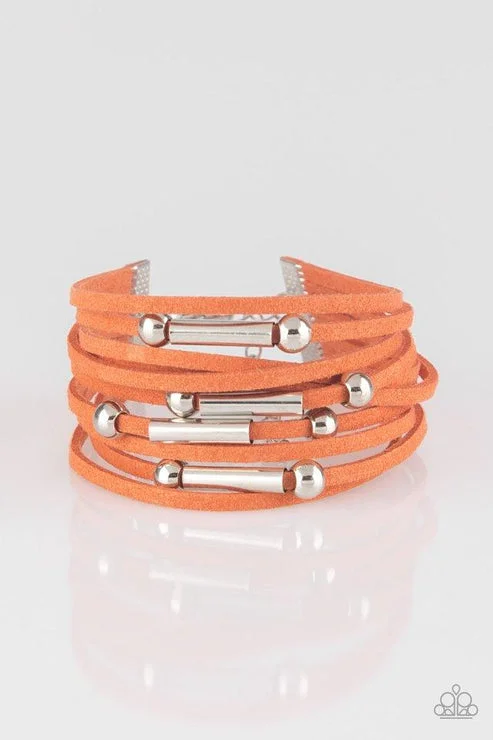 women oval bracelets -Back To BACKPACKER  Orange Urban Bracelet