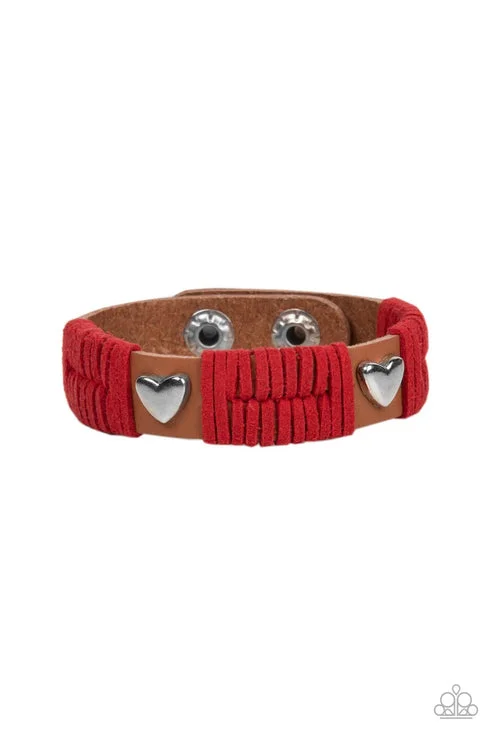 women bangle stack bracelets -Lusting For Wonderlust Red Urban Bracelet