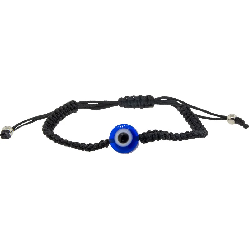 women oversized bangles -Adjustable Evil Eye Bracelet - Black