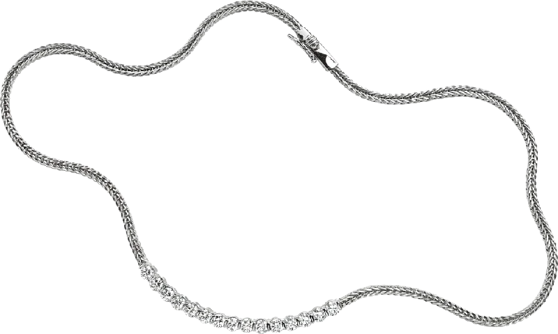 women art nouveau necklaces -Platinum 15 Diamond Necklace