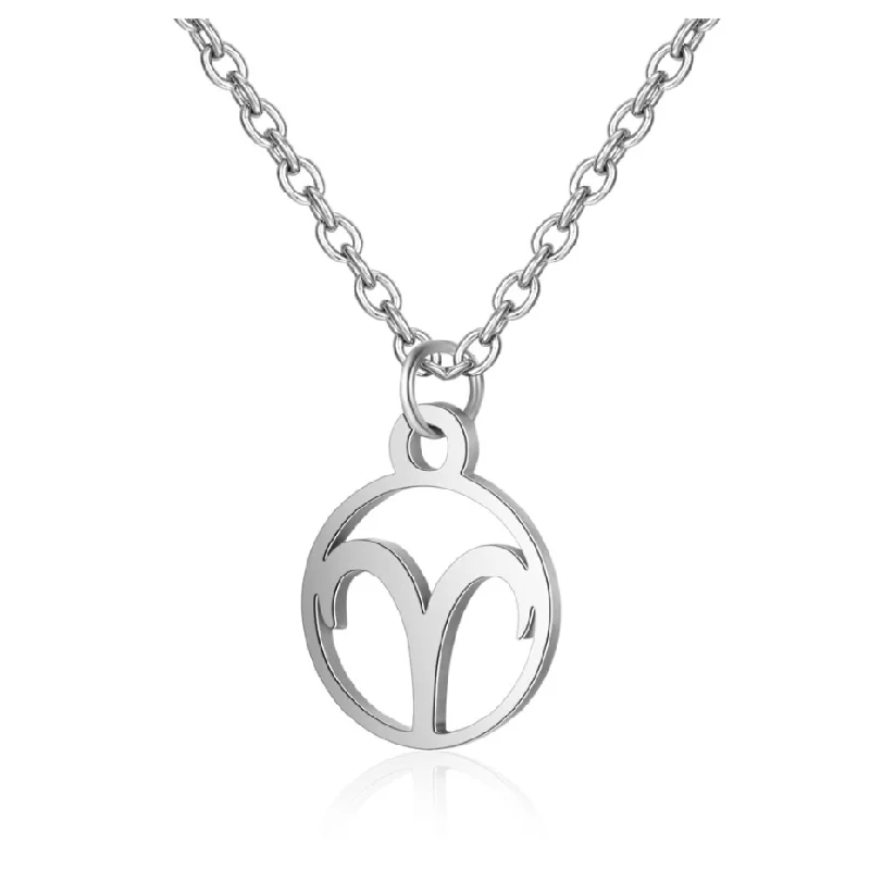 women fashion chain necklaces -Children's Zodiac Sign Pendant Necklace  Aries (March 21-April 19)