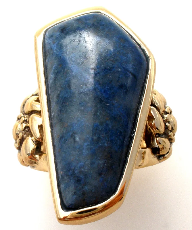 women vintage wedding bands -Barse Bronze Lapis Lazuli Ring Size 6