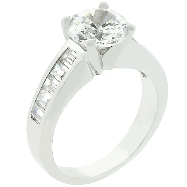 women solitaire rings -R07784R-C01