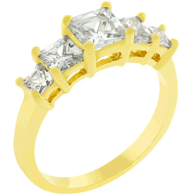 women gold rings -R07796G-C01