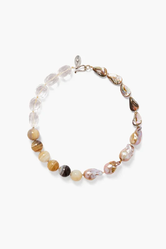 women colorful gemstone necklaces -Maria Necklace Natural Mix