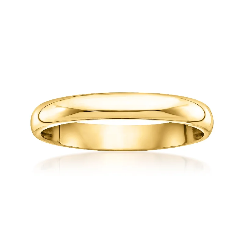 budget-friendly engagement rings -Ross-Simons Women's 3mm 14kt Yellow Gold Wedding Ring