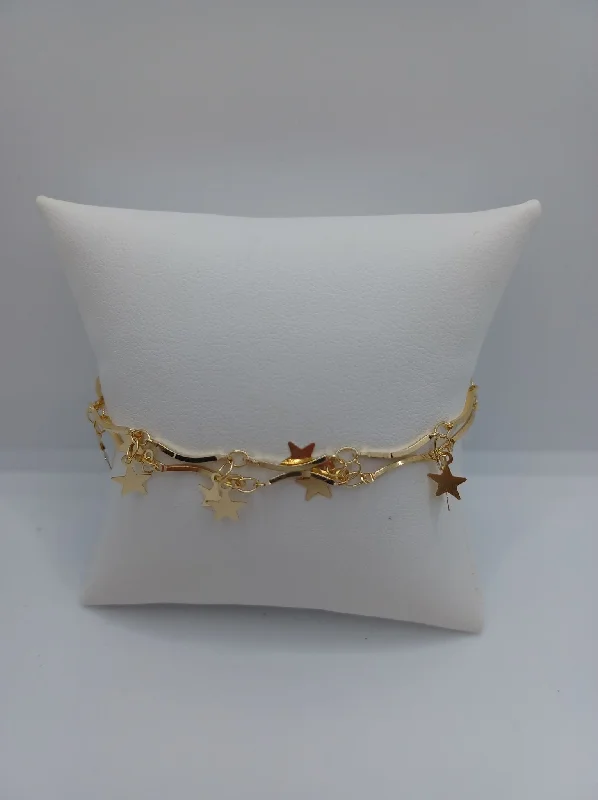 women bangles sets -Gold Star Double Layered Bracelet/Anklet