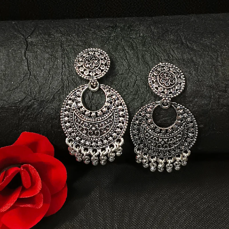 women bohemian earrings -Bhavi Jewels Oxidised Plated Dangler Earrings