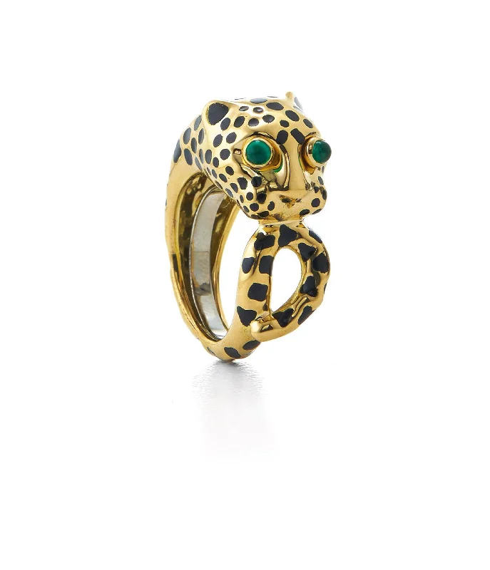 women designer rings -Leopard Ring, Looped Tail