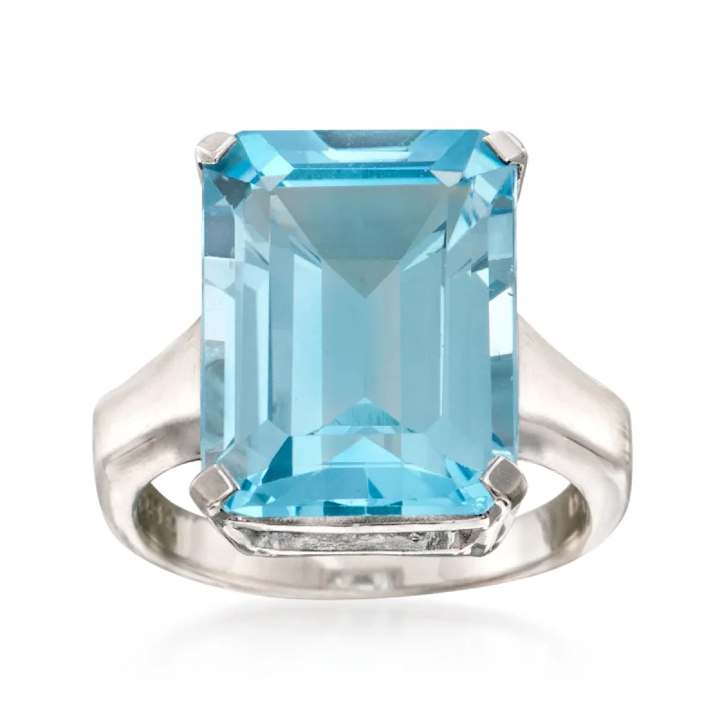 classic engagement rings -Ross-Simons Blue Topaz Ring in Sterling Silver