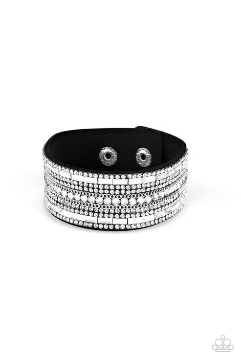 women adjustable bangle sets -Rebel Radiance Black Bracelet