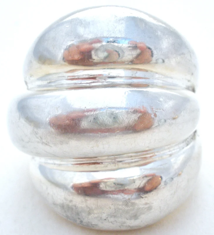 women fashion rings -Sterling Silver Dome Shrimp Ring Size 8