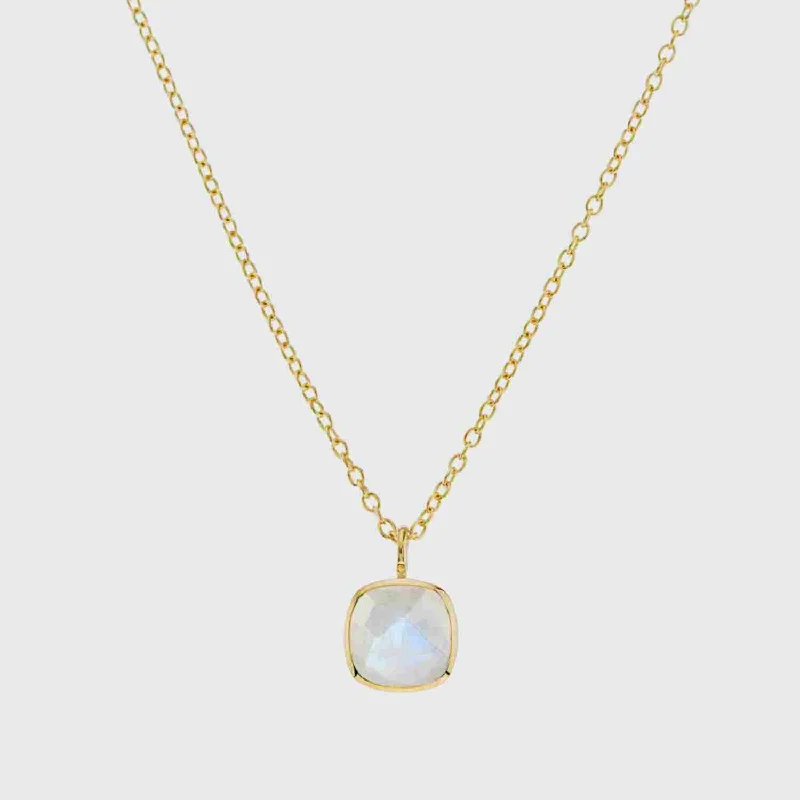 women rhinestone necklaces -Brooklyn Moonstone & Gold Vermeil Necklace