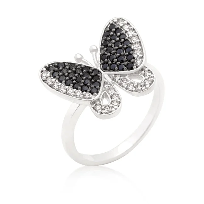 women black diamond rings -R08283T-C03