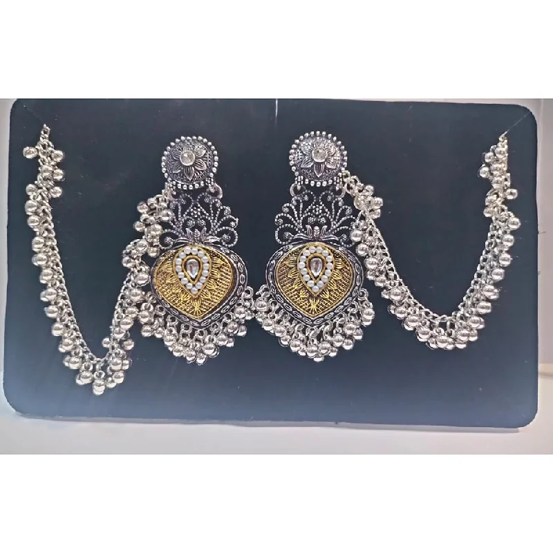 women elegant pearl earrings -Manisha Jewellery Oxidised Plated Kanchain Dangler Earrings