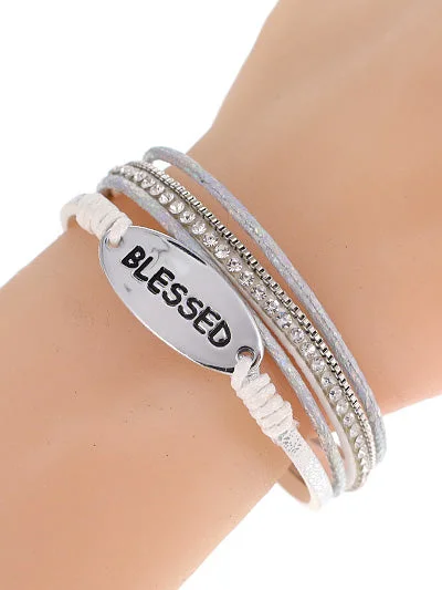 women classic bangles -White Blessed Bracelet