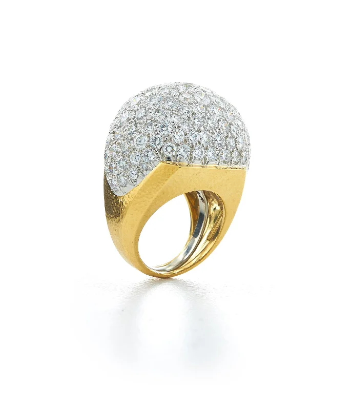 women round diamond rings -Star Dome Ring